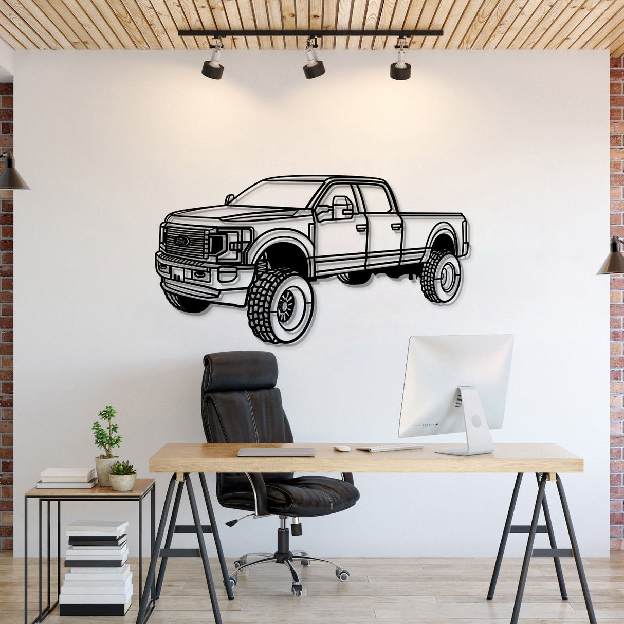 2020 F-250 Superduty Perspective Metal Car Wall Art - MT1160