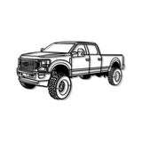 2020 F-250 Superduty Perspective Metal Car Wall Art - MT1160