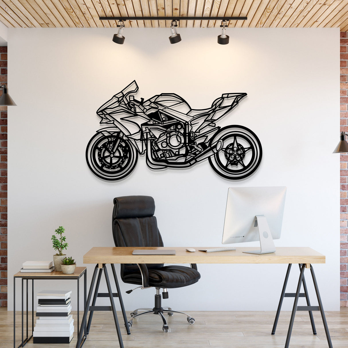 2020 H2R Metal Motorcycle Wall Art - MT1406