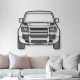 2020 Defender Front View Metal Car Wall Art - MT1358