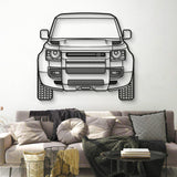 2020 Defender Front View Metal Car Wall Art - MT1358