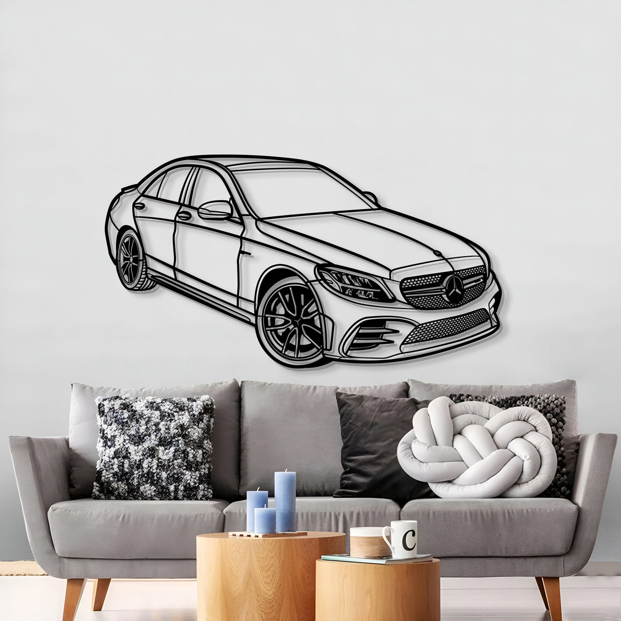 2020 C43 AMG Perspective Metal Car Wall Art - MT1317