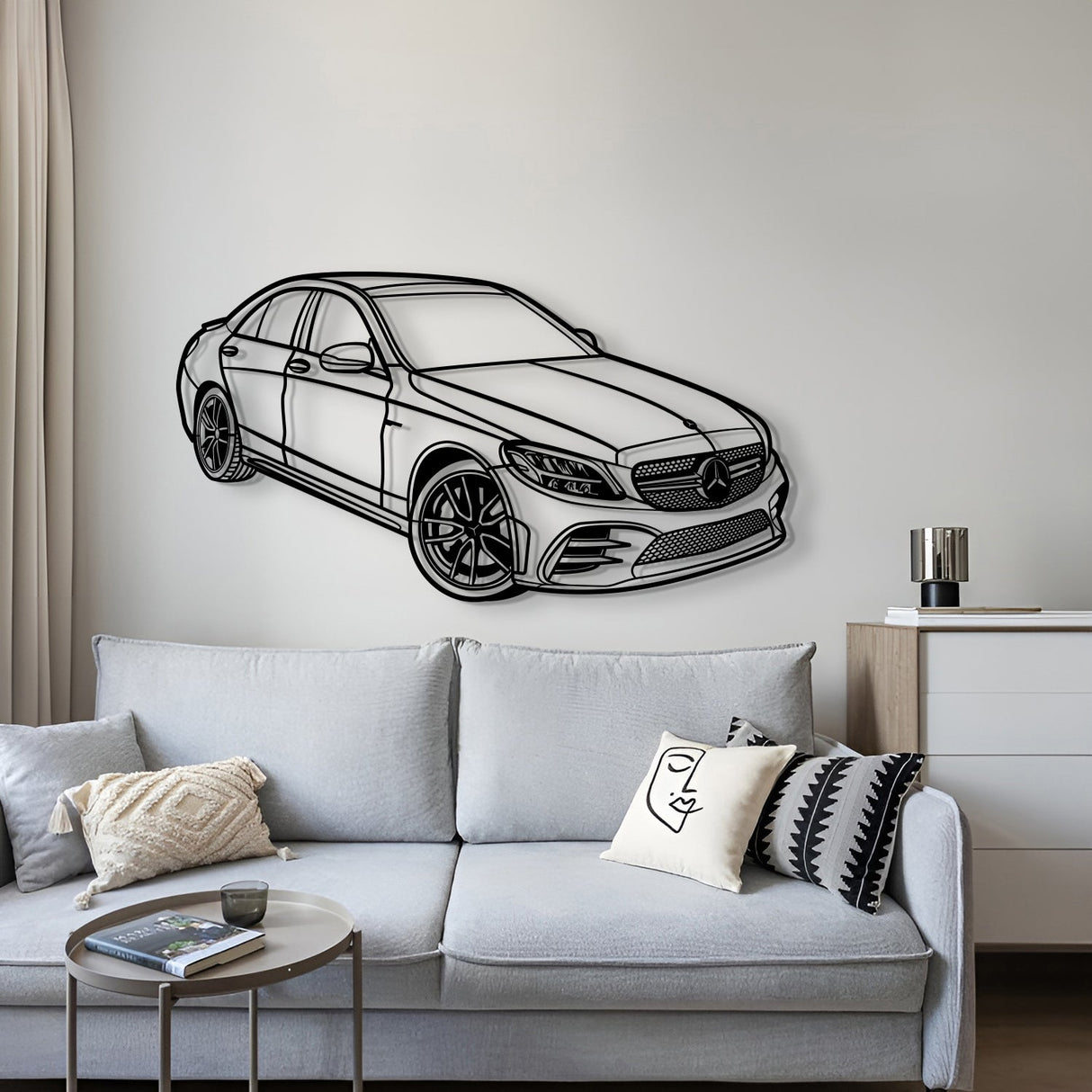 2020 C43 AMG Perspective Metal Car Wall Art - MT1317