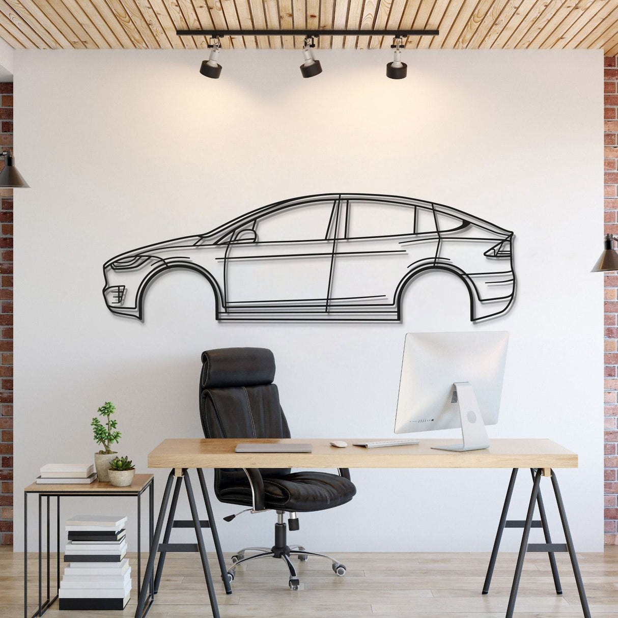 2020 Model X Performance Metal Car Wall Art - MT0715