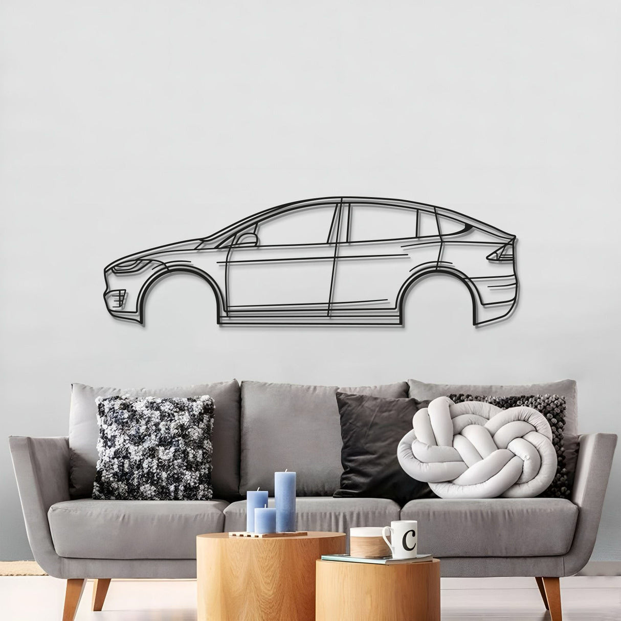 2020 Model X Performance Metal Car Wall Art - MT0715