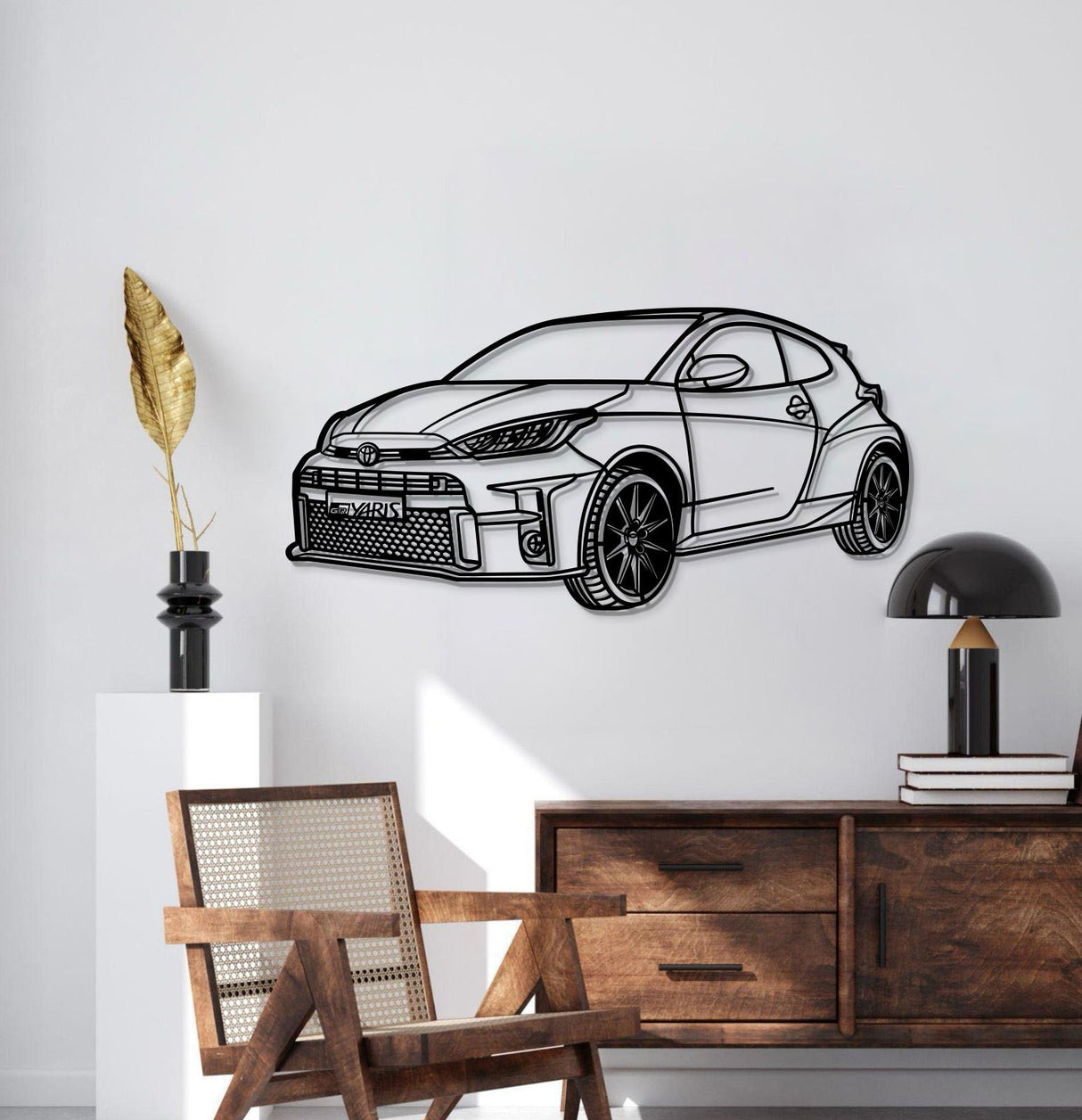 2021 Yaris Perspective Metal Car Wall Art - MT1192