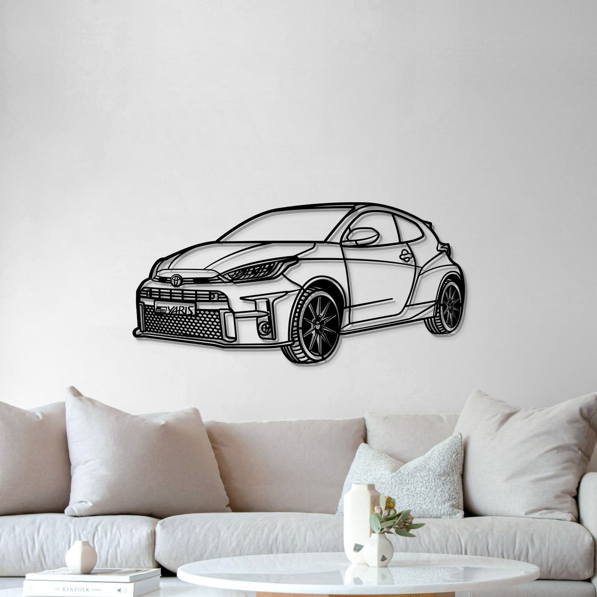 2021 Yaris Perspective Metal Car Wall Art - MT1192