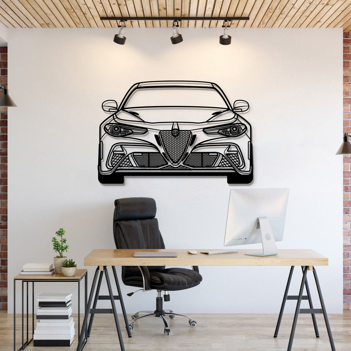 2021 Guilia GTA M Metal Car Wall Art - MT0751