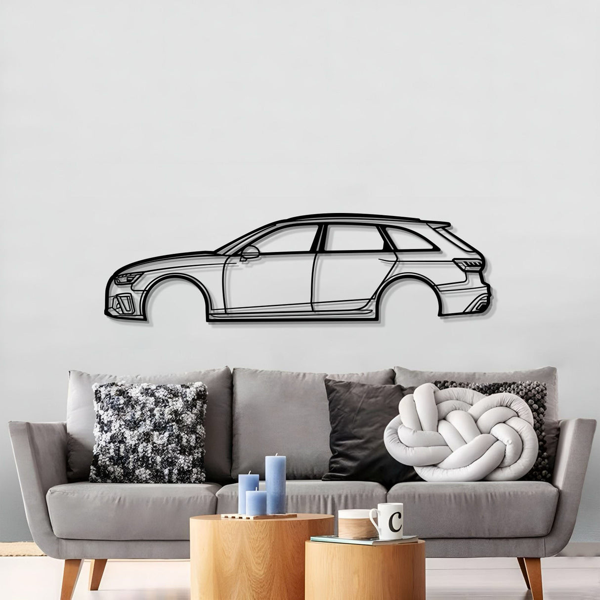 2021 A4 Avant S Line Metal Car Wall Art - MT0736