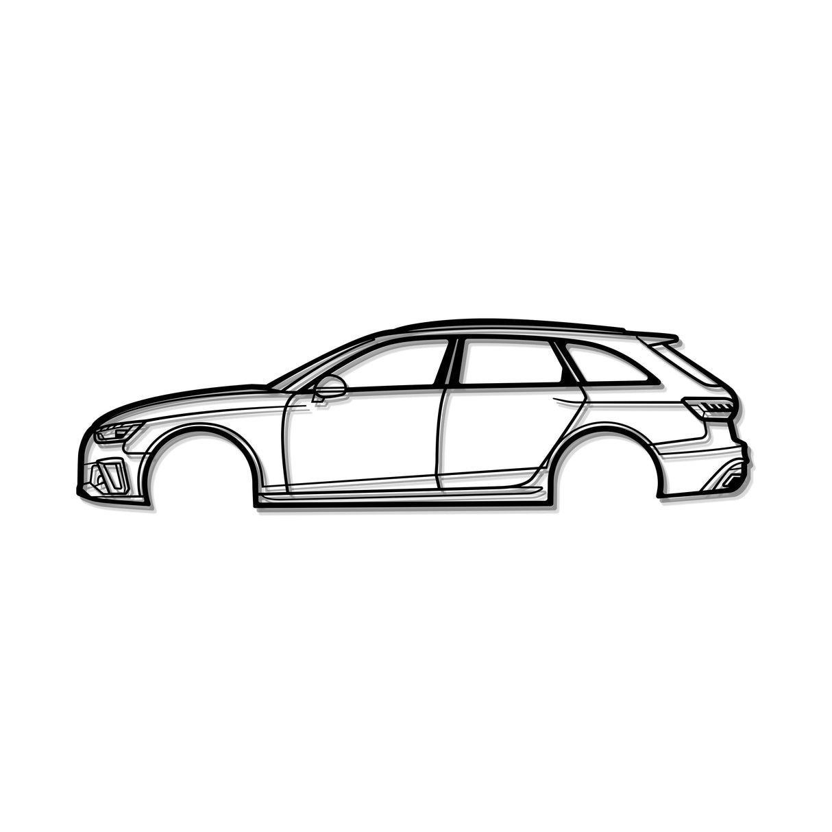 2021 A4 Avant S Line Metal Car Wall Art - MT0736