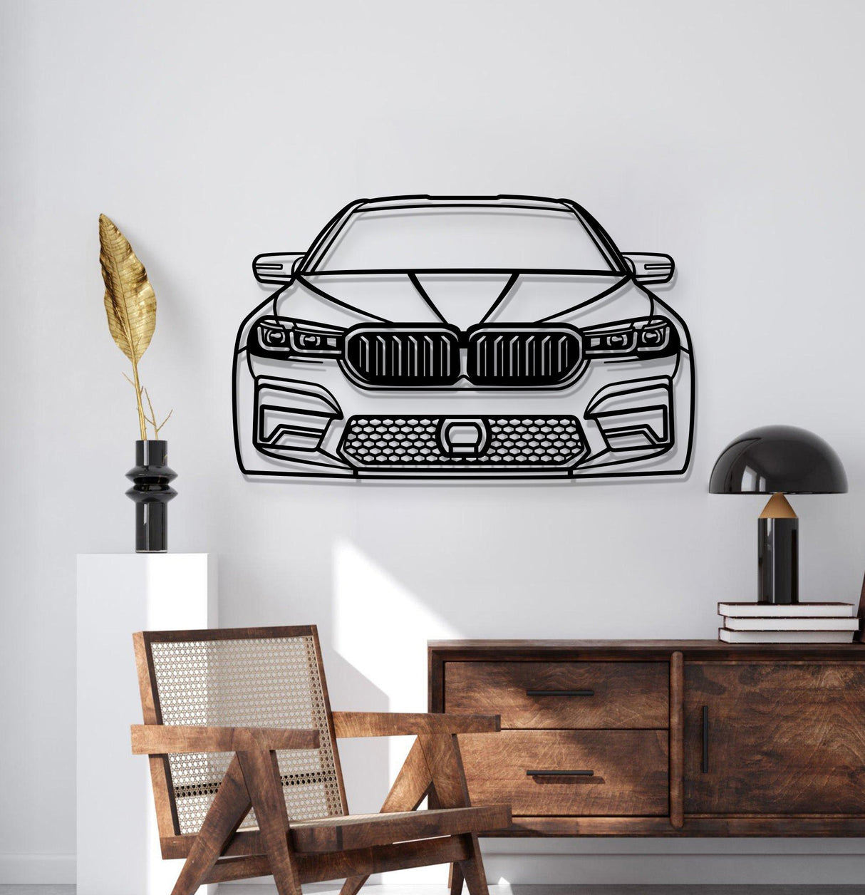 2021 M5 Competition Front View Metal Car Wall Art - MT1325