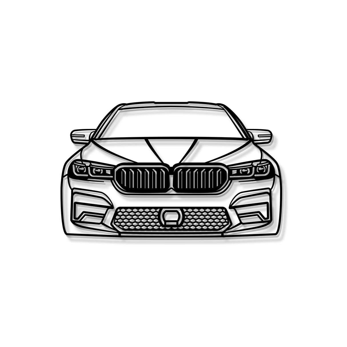 2021 M5 Competition Front View Metal Car Wall Art - MT1325