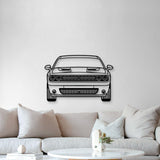 2021 Challanger Front View Metal Car Wall Art - MT1342