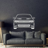 2021 Challanger Front View Metal Car Wall Art - MT1342