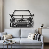 2021 Abarth 595 Front View Metal Car Wall Art - MT1344