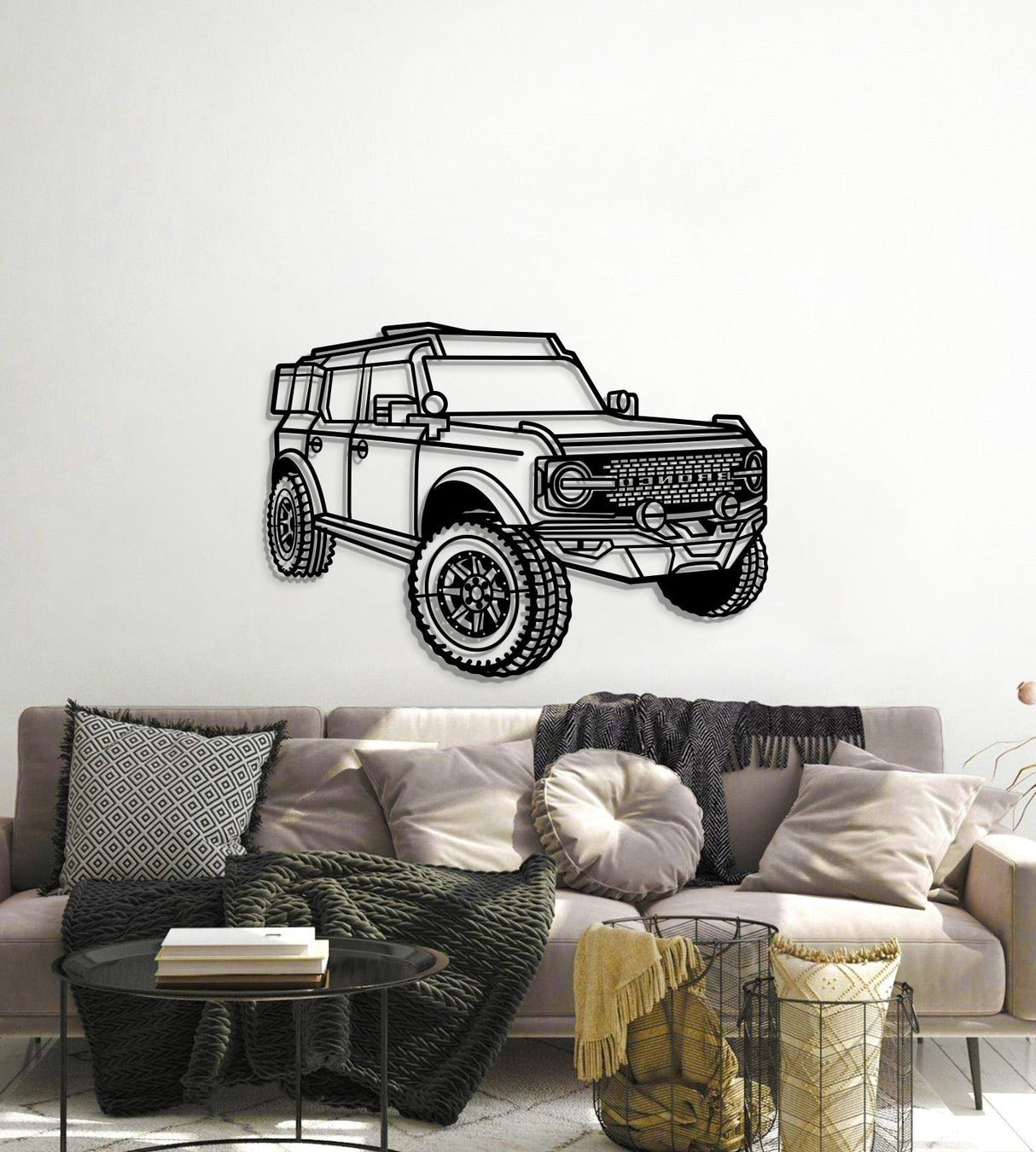 2021 Bronco Perspective Metal Car Wall Art - MT1161