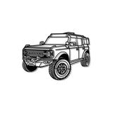 2021 Bronco Perspective Metal Car Wall Art - MT1161