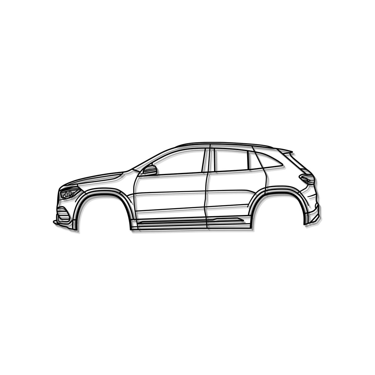 2021 AMG GLA 35 H247 (2nd Gen) Metal Car Wall Art - MT0738