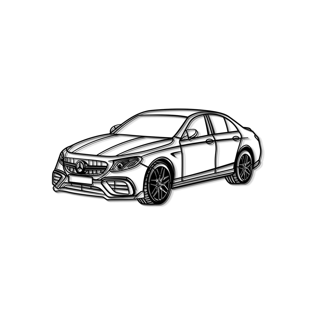 2021 E63S AMG Perspective Metal Car Wall Art - MT0466