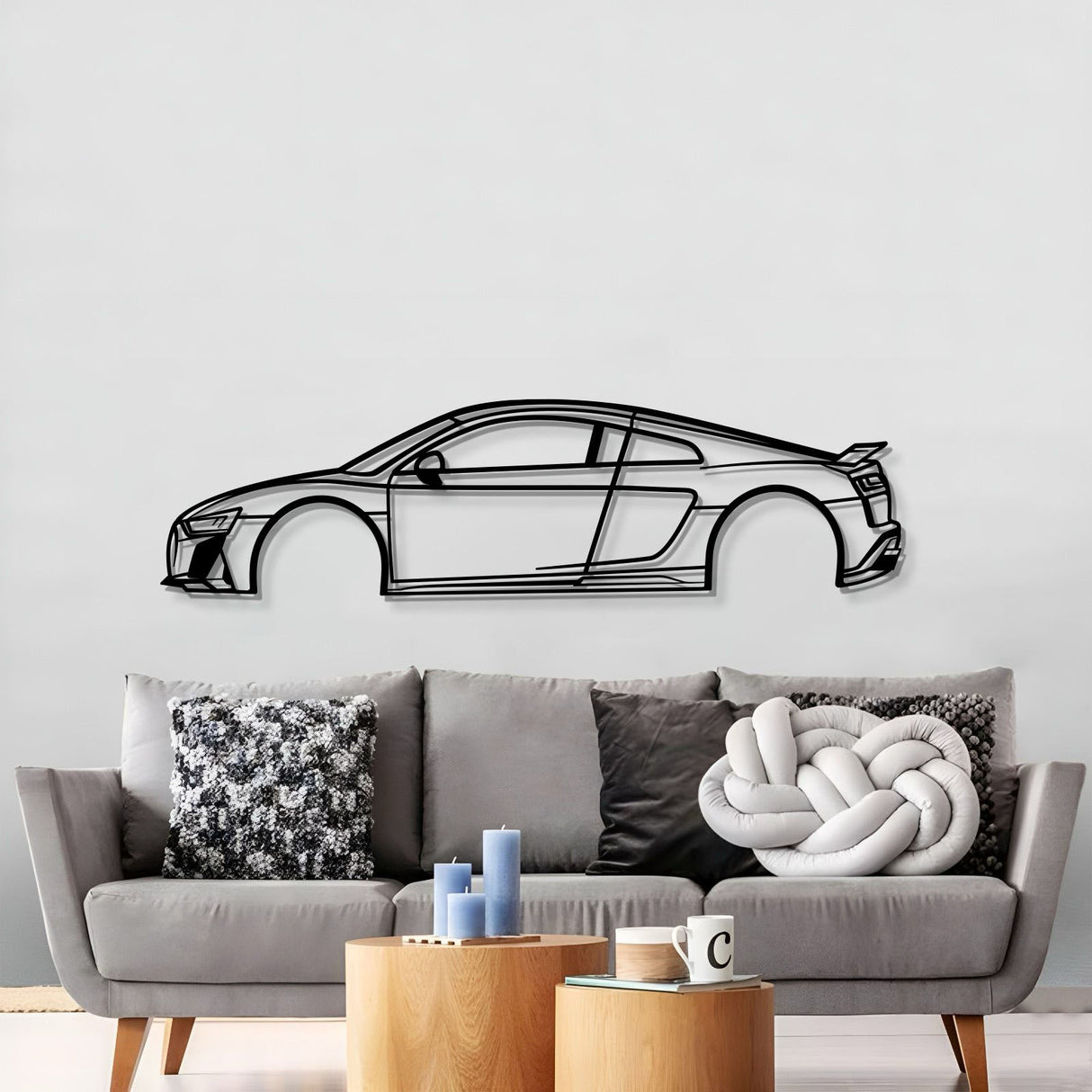 2022 R8 Metal Car Wall Art - MT0809