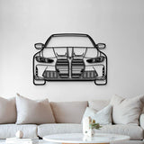 2022 M3 Front View Metal Car Wall Art - MT1326