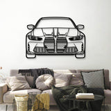 2022 M3 Front View Metal Car Wall Art - MT1326