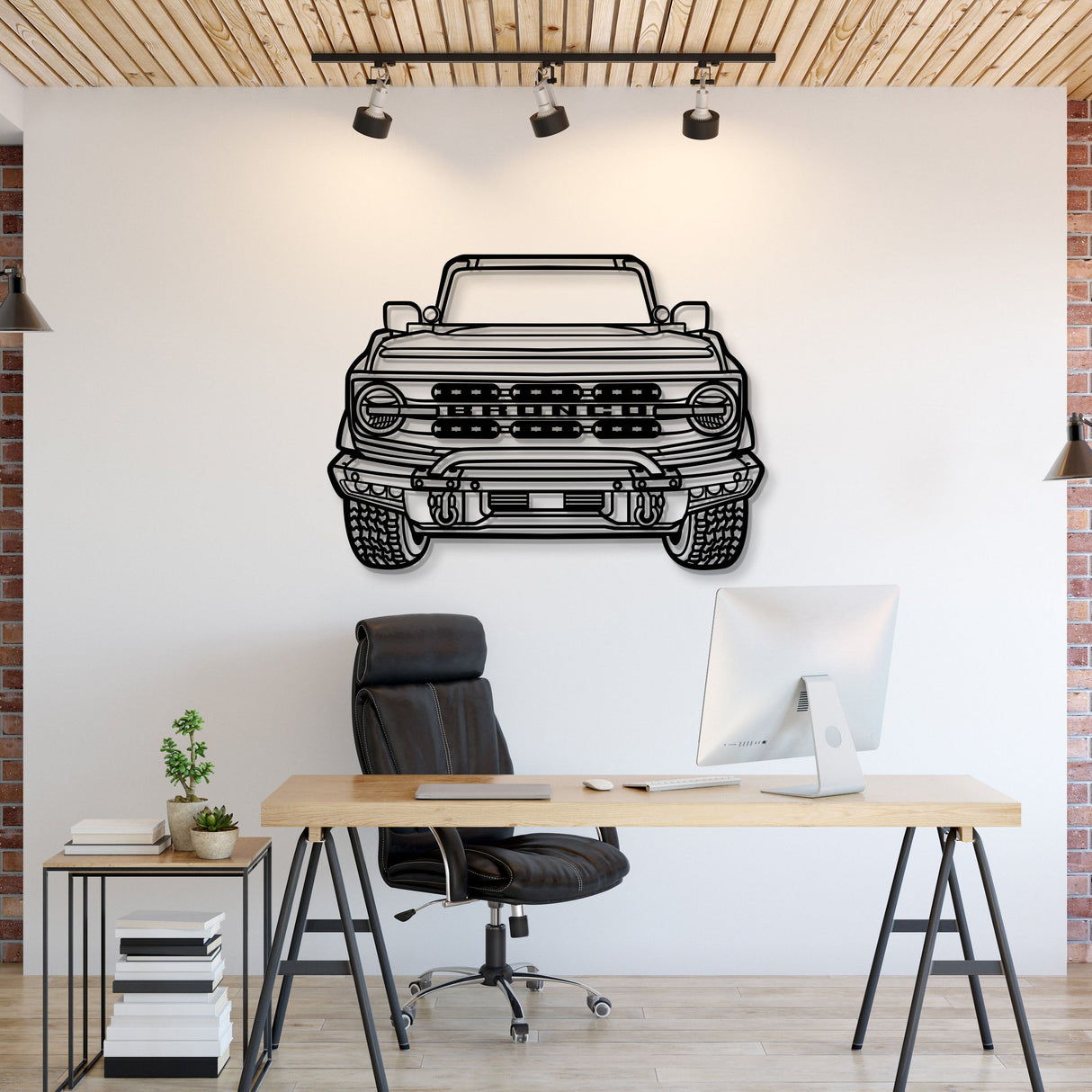 2022 Bronco Front View Metal Car Wall Art - MT1352