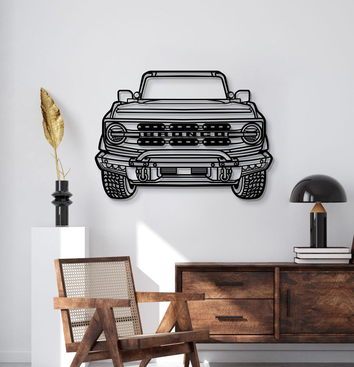 2022 Bronco Front View Metal Car Wall Art - MT1352