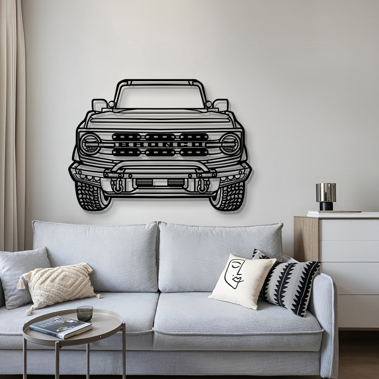 2022 Bronco Front View Metal Car Wall Art - MT1352