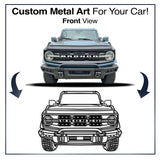 Your Personalized Car Front View Metal Wall Art - MT1380