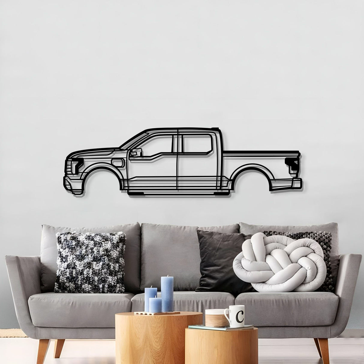 2022 F-150 Lightning Metal Car Wall Art - MT0780