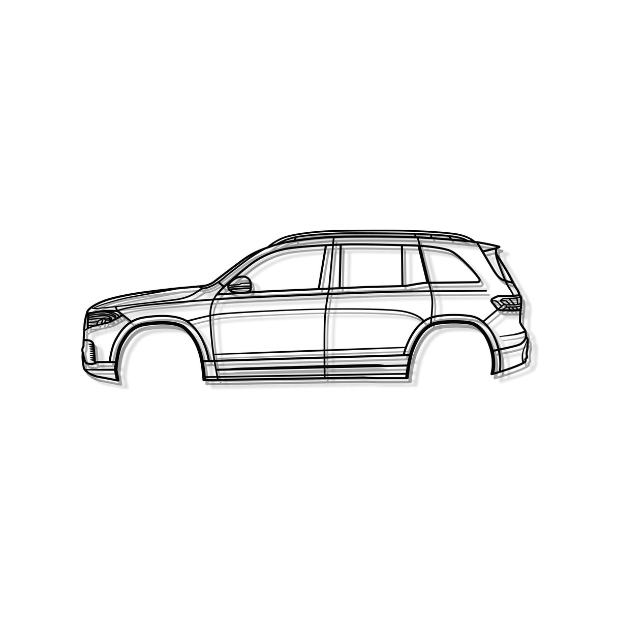 2022 EQB SUV X243 (1st Gen) Metal Car Wall Art - MT0779