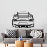 2022 718 GT4 Back View Metal Car Wall Art - MT1369