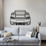 2022 718 GT4 Back View Metal Car Wall Art - MT1369