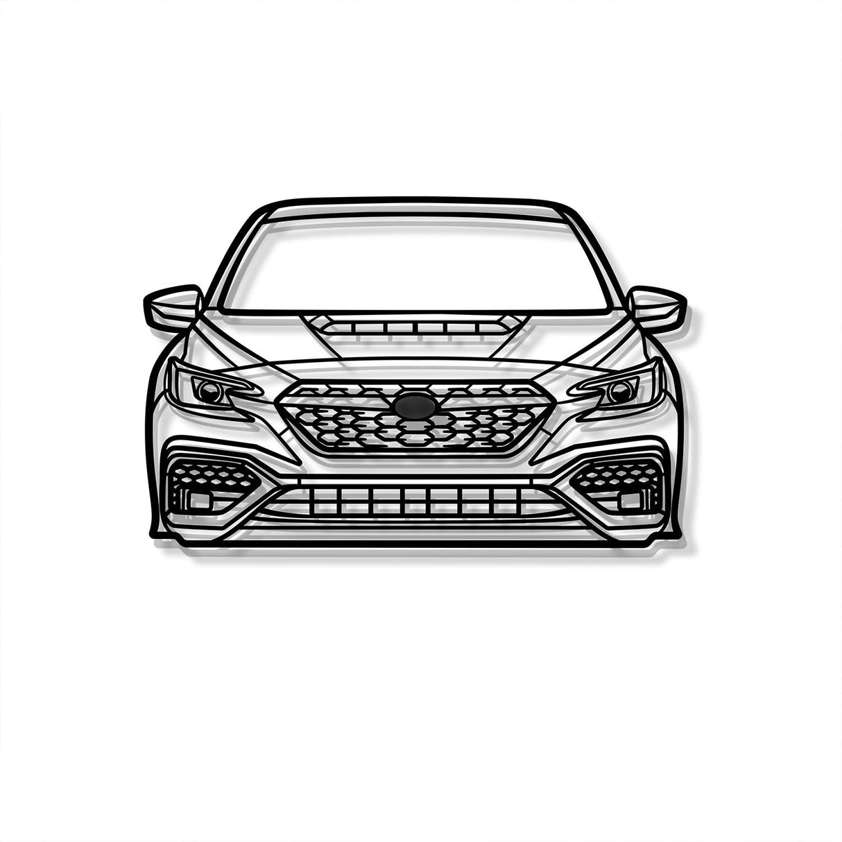 2022 Impreza WRX Front View Metal Car Wall Art - MT1373