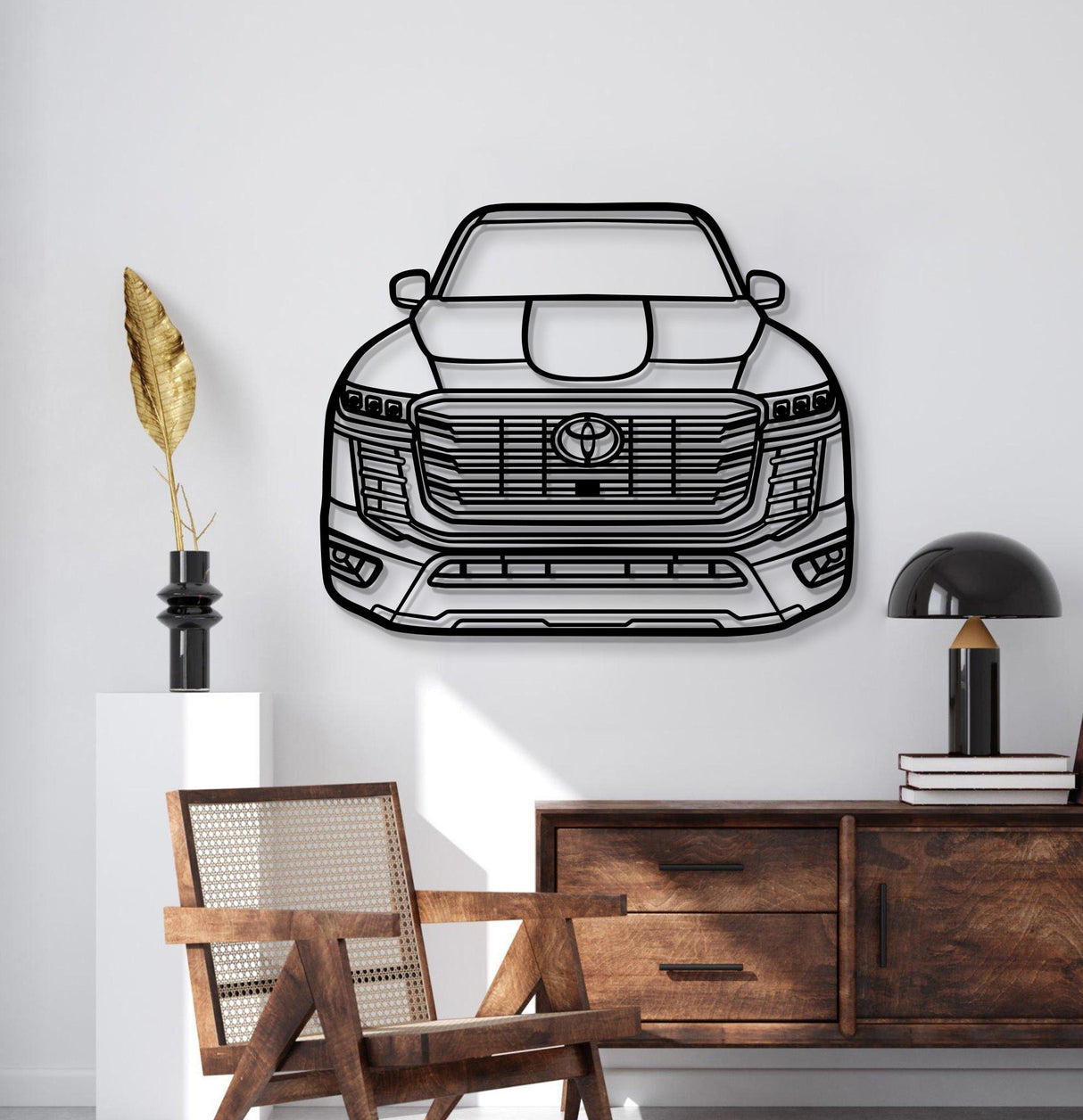 2022 Land Cruiser Front View Metal Car Wall Art - MT1375