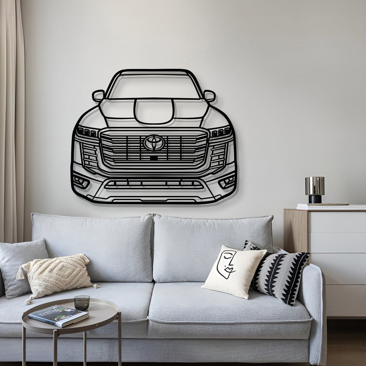 2022 Land Cruiser Front View Metal Car Wall Art - MT1375