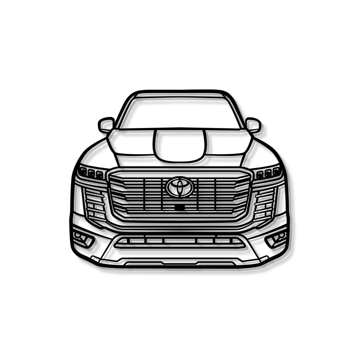 2022 Land Cruiser Front View Metal Car Wall Art - MT1375