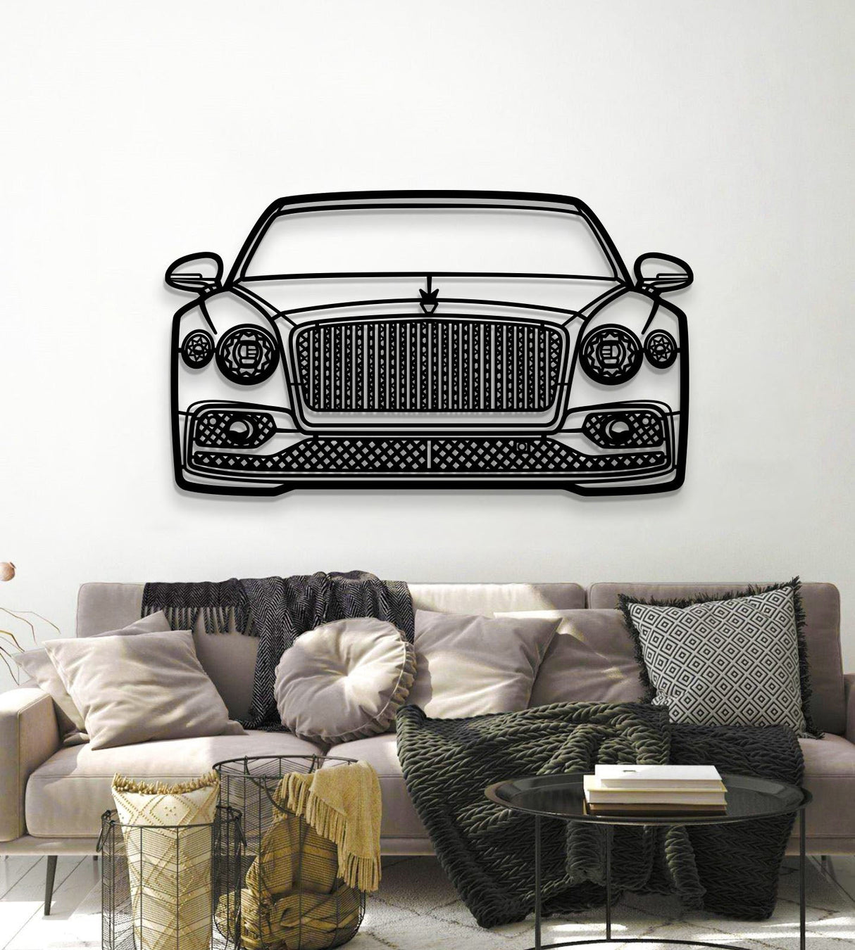 2023 Flying Spur Front View Metal Car Wall Art - MT1323