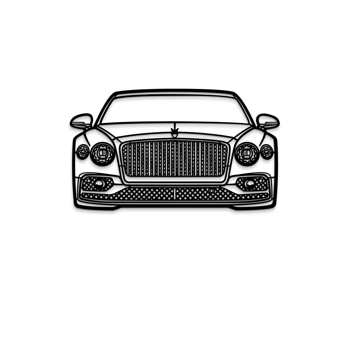 2023 Flying Spur Front View Metal Car Wall Art - MT1323