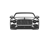 2023 Flying Spur Front View Metal Car Wall Art - MT1323