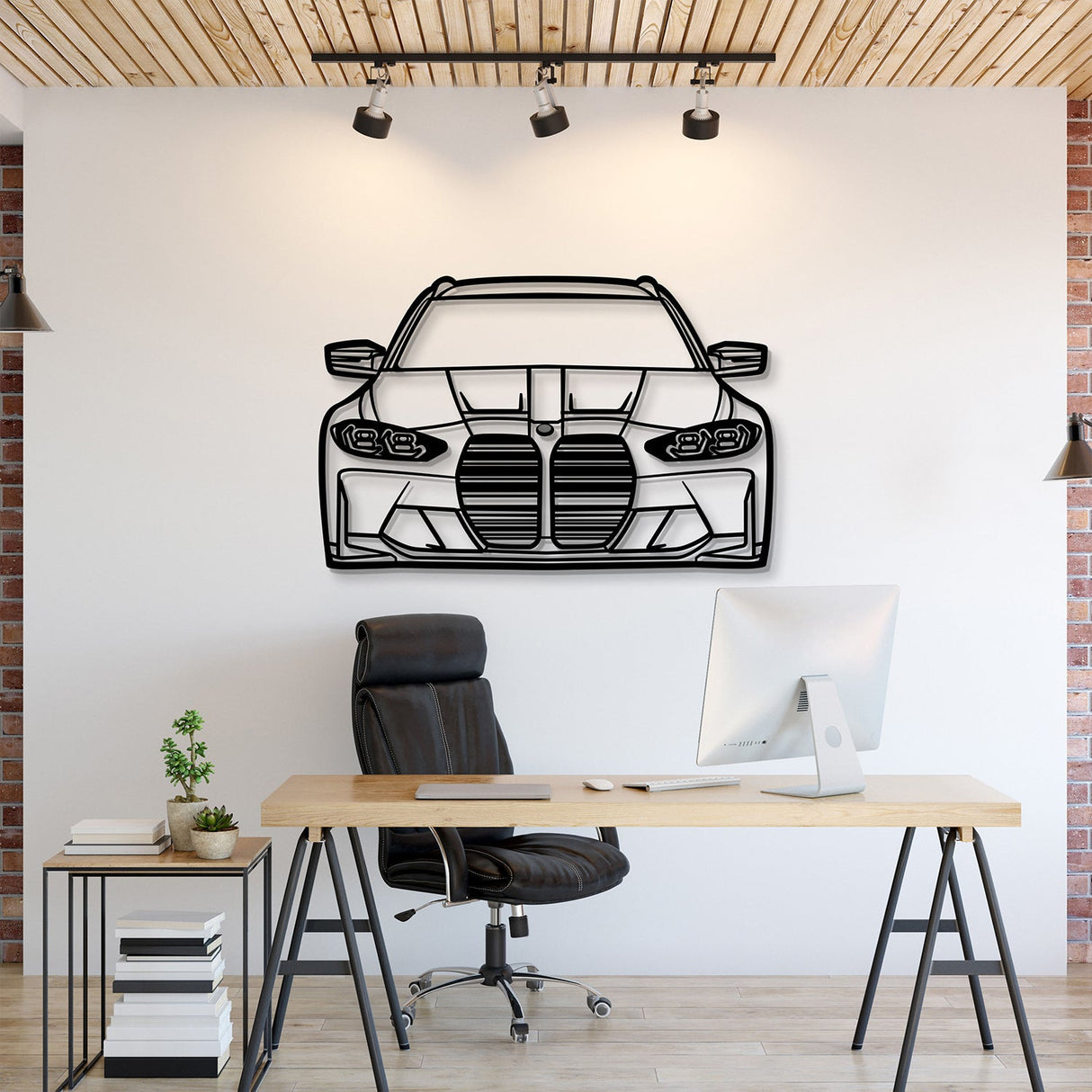 2023 G81 M3 Touring Front View Metal Car Wall Art - MT1327