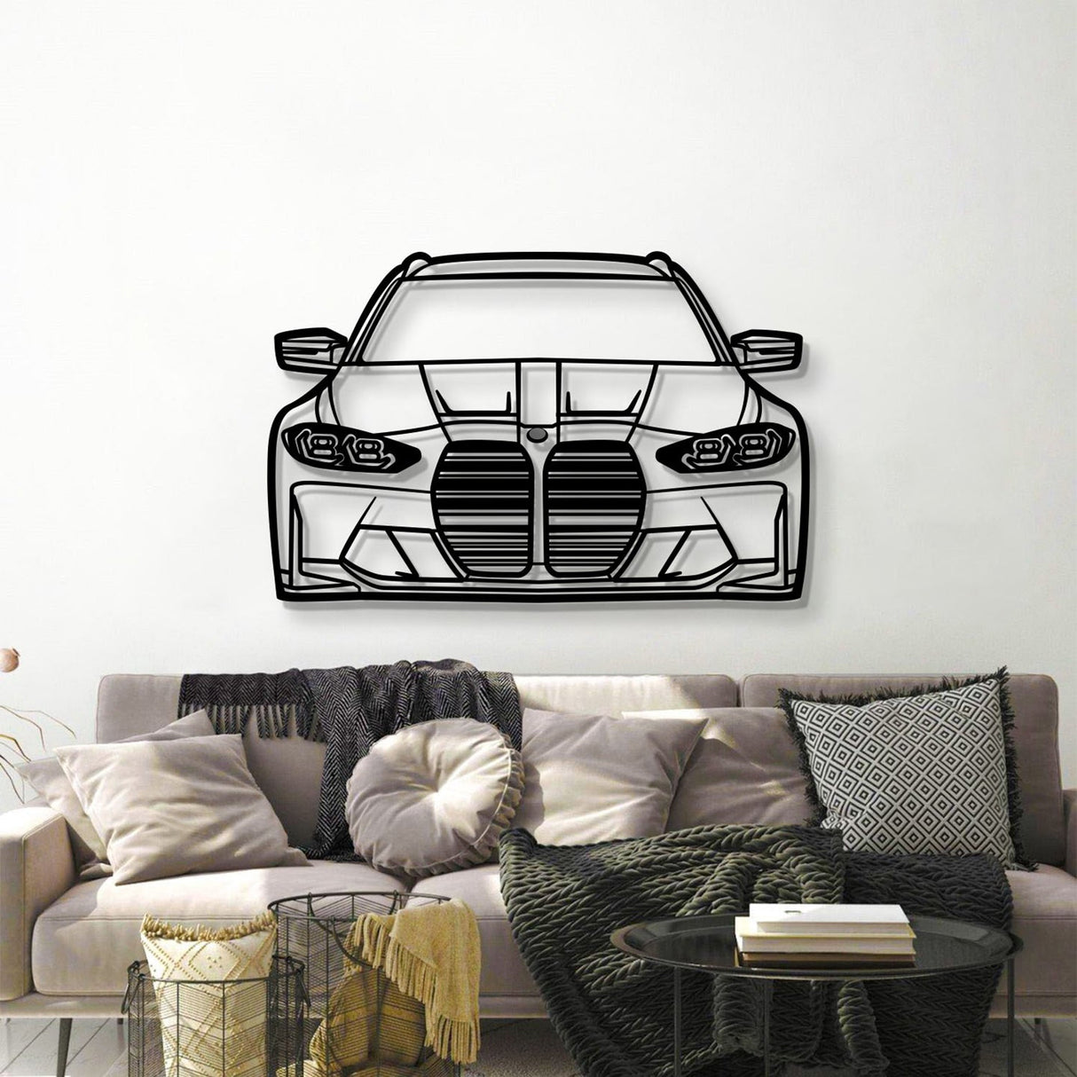 2023 G81 M3 Touring Front View Metal Car Wall Art - MT1327