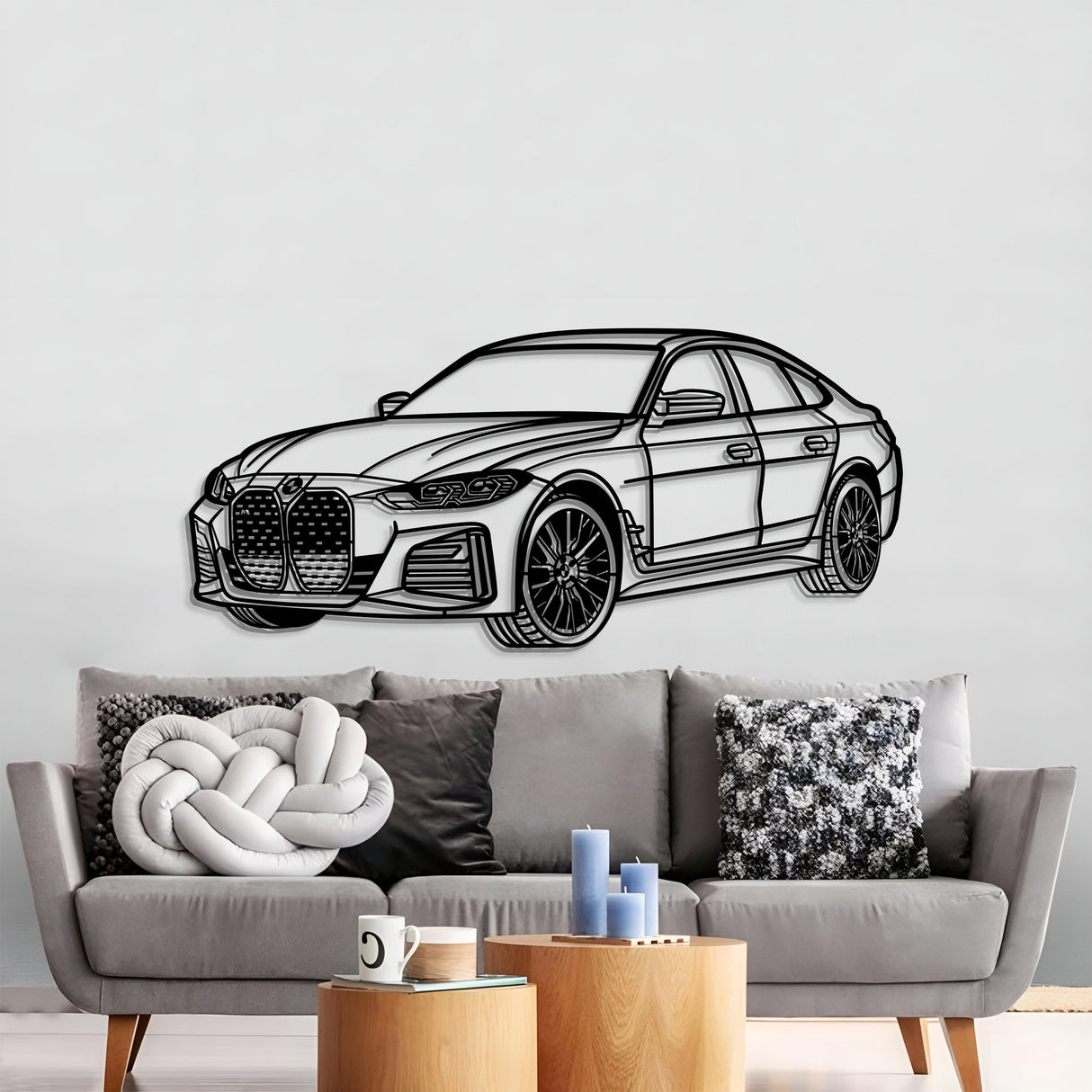 2023 I4 Perspective Metal Car Wall Art - MT1145