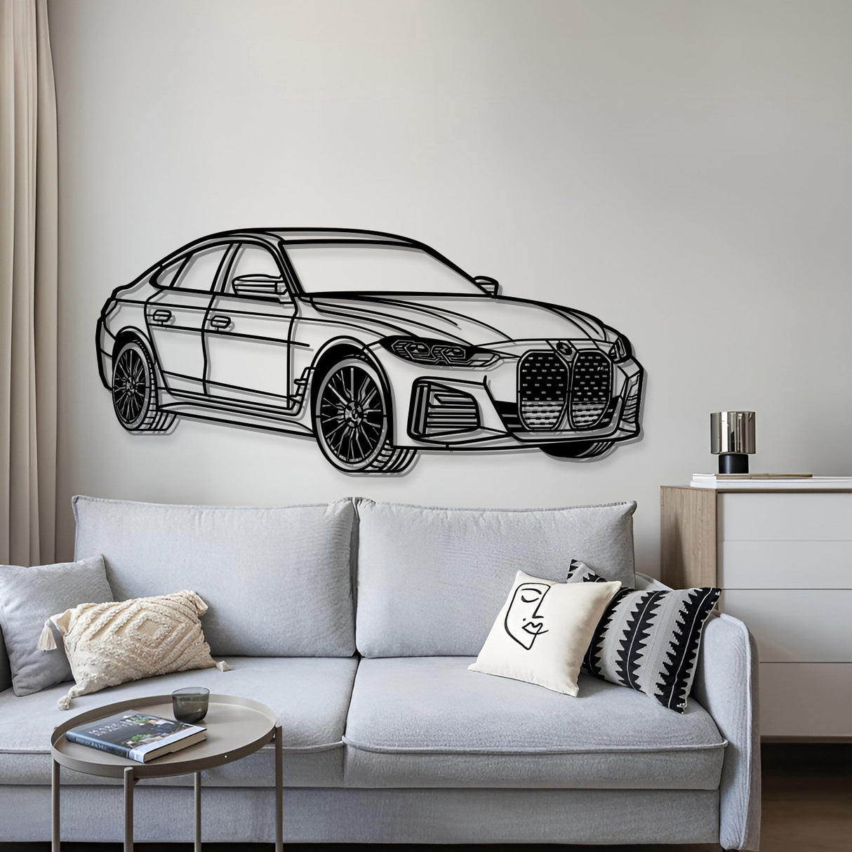 2023 I4 Perspective Metal Car Wall Art - MT1145