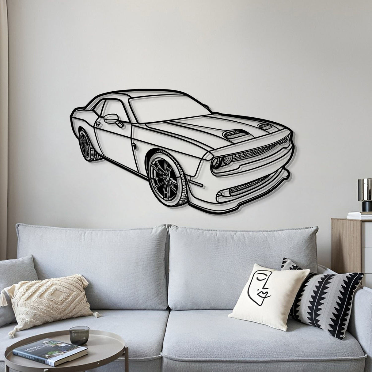 2023 Challanger Hellcat Perspective Metal Car Wall Art - MT1262