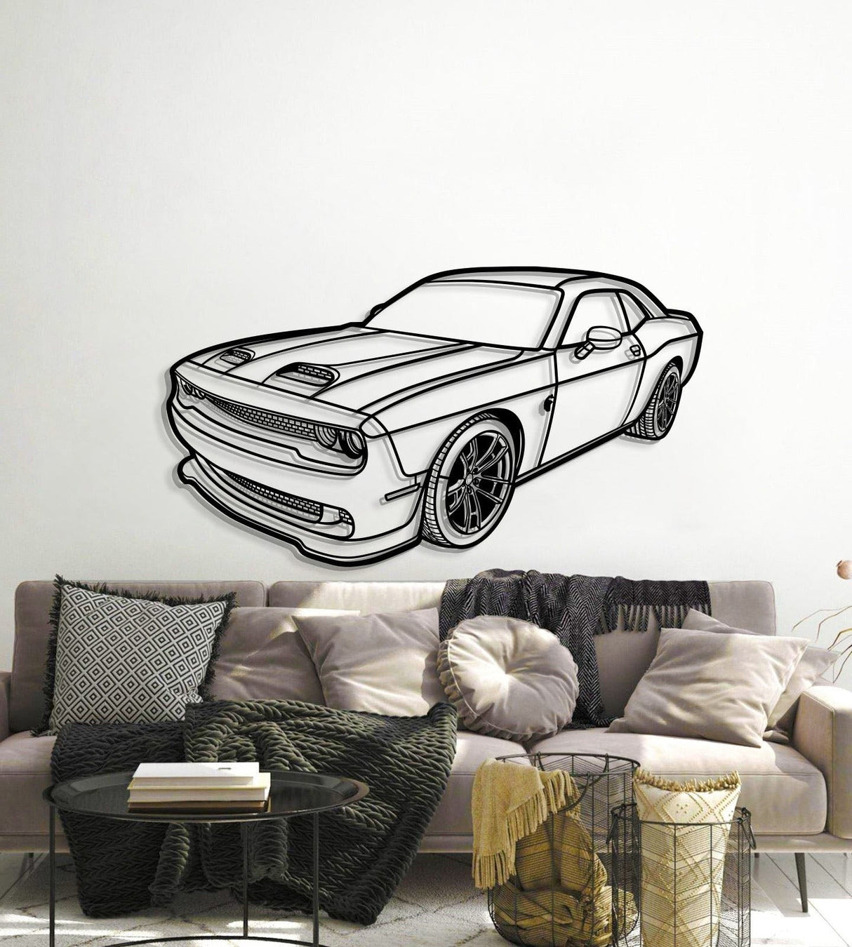 2023 Challanger Hellcat Perspective Metal Car Wall Art - MT1262