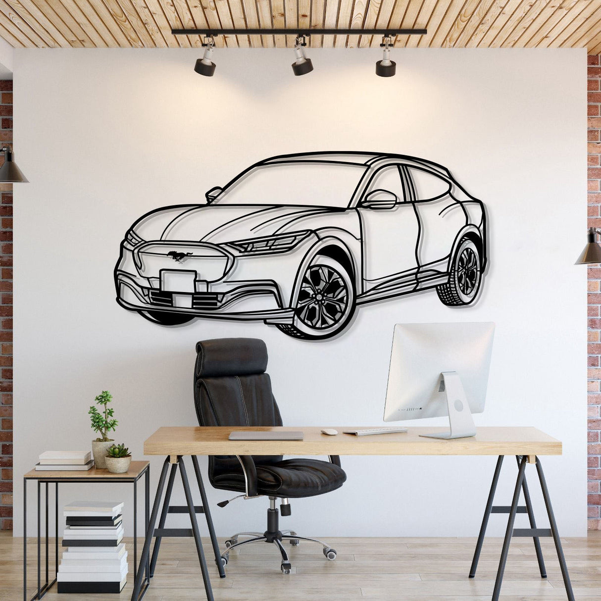 2023 Mustang Mach E Perspective Metal Car Wall Art - MT1270