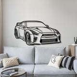 2023 GT-R R35 Perspective Metal Car Wall Art - MT1282