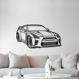 2023 GT-R R35 Perspective Metal Car Wall Art - MT1282